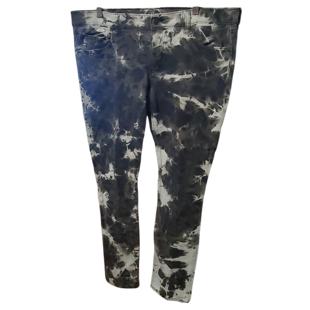 Old Navy The DIVA Black & White Reverse Tie-Dye Jeans Size 16 Regular